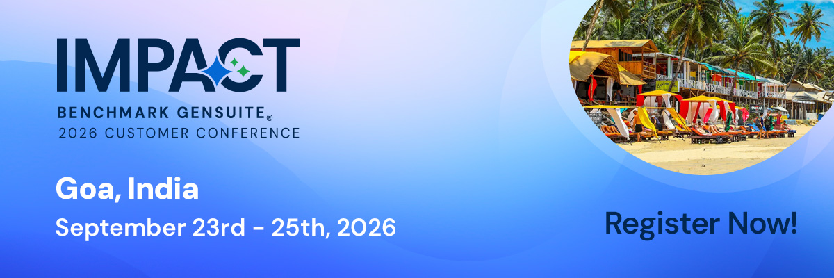 India Impact Benchmark Gensuite Customer Conference logo